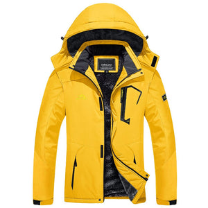 TACVASEN Blue Black Insulated Fleece Lined Winter Hiking Jacket