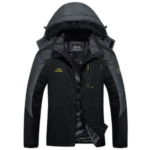 TACVASEN Blue Black Insulated Fleece Lined Winter Hiking Jacket
