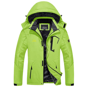 TACVASEN Blue Black Insulated Fleece Lined Winter Hiking Jacket