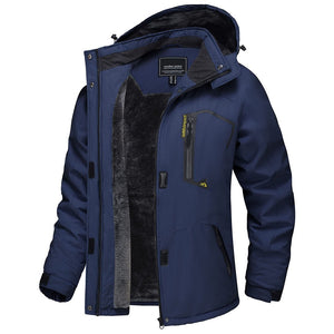TACVASEN Navy Insulated Fleece Lined Winter Hiking Jacket