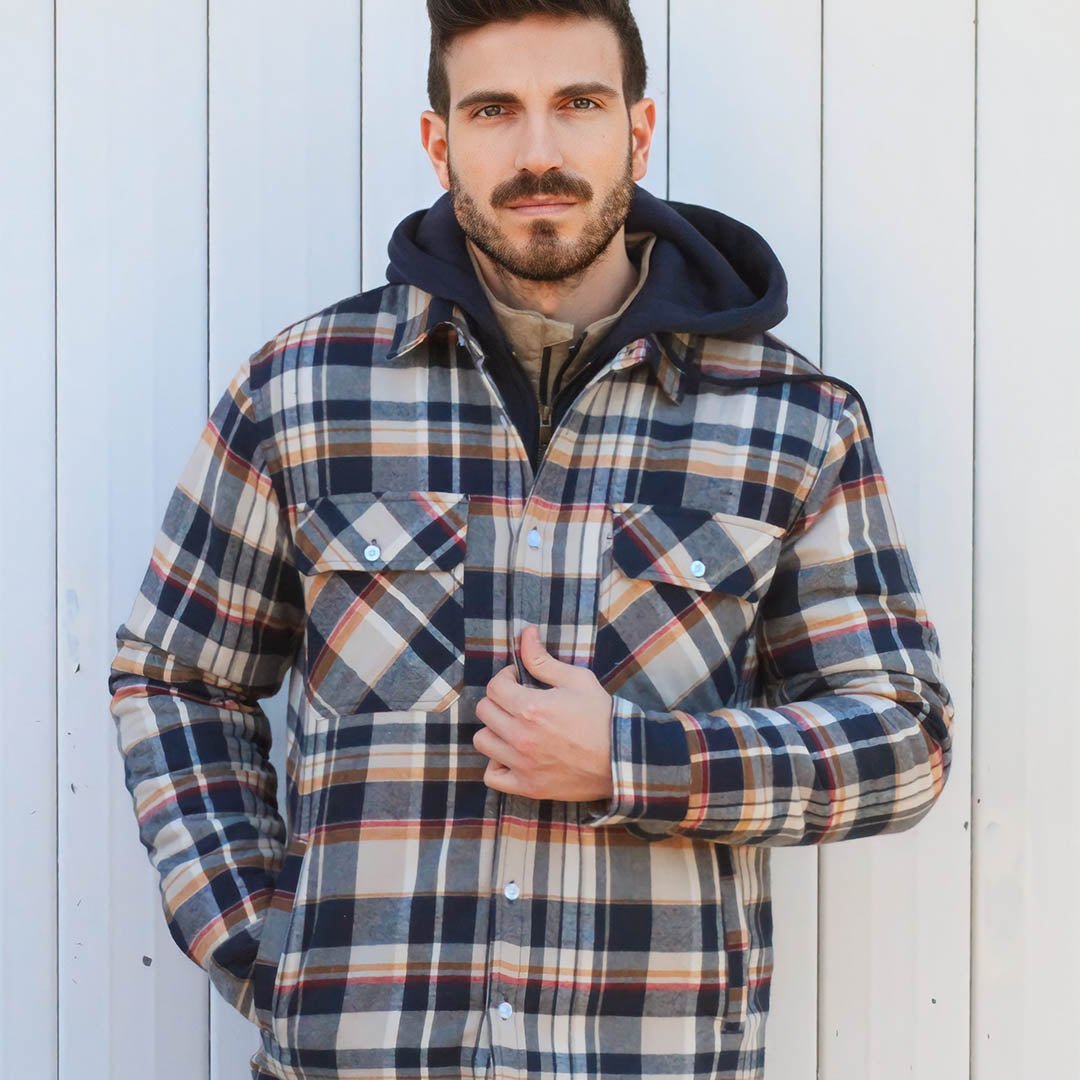 Men's Plaid Shirts - TACVASEN