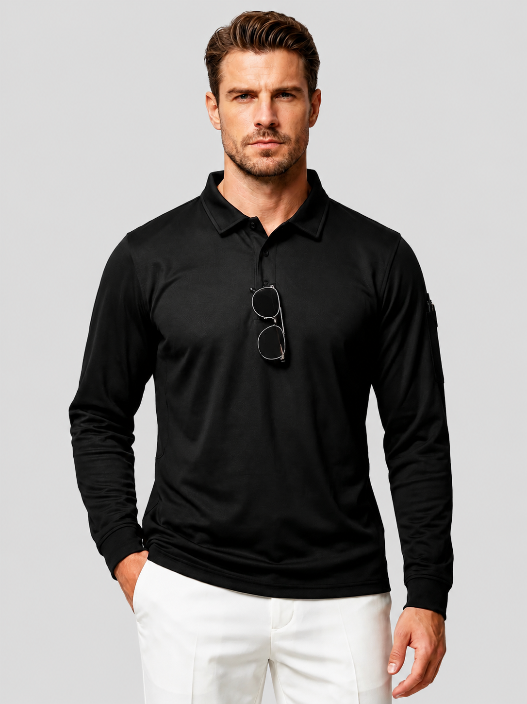 Long Sleeve Quick Dry Tactical Performance Polo Shirt