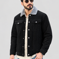 Men's Corduroy Jacket Sherpa Lined Warm Winter Coat Cargo Jacket