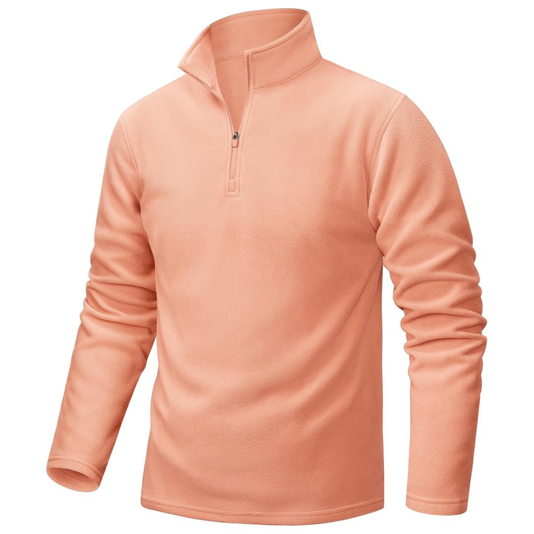 TACVASEN Apricot Men's Pullover Workout Fleece 1/4 Zip Uncw Vintage Sweatshirts