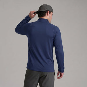 TACVASEN Navy+Navy [2 Pcs set] Athletic Shirts 1/4 Pullover Zip Sun Protection