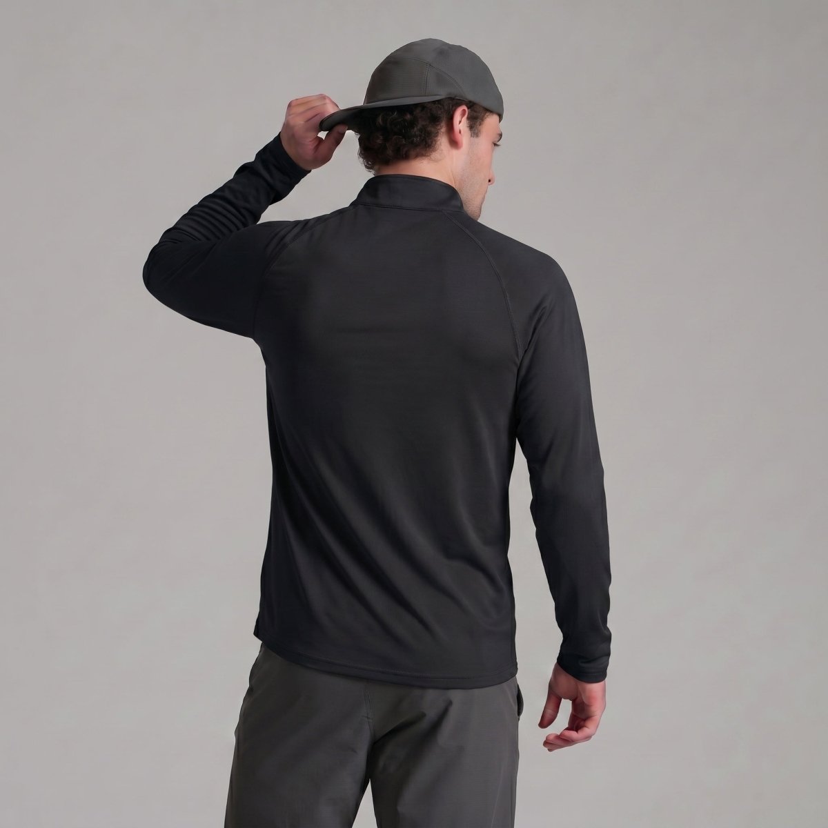 TACVASEN Black+Navy [2 Pcs set] Athletic Shirts 1/4 Pullover Zip Sun Protection