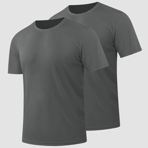 TACVASEN Navy+Navy [2 Pcs set] Lightweight Short Sleeve Sun Protection Shirt