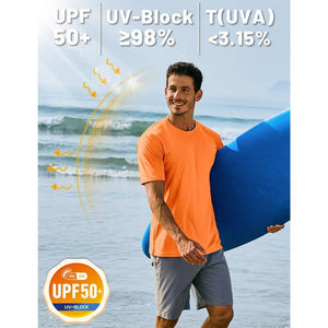 TACVASEN Navy+Navy [2 Pcs set] Lightweight Short Sleeve Sun Protection Shirt