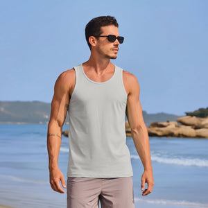 TACVASEN Black+Dark Grey+Light Grey [3 Pcs set] UPF 50+ Tank Top Gym Workout Sleeveless Muscle Shirts