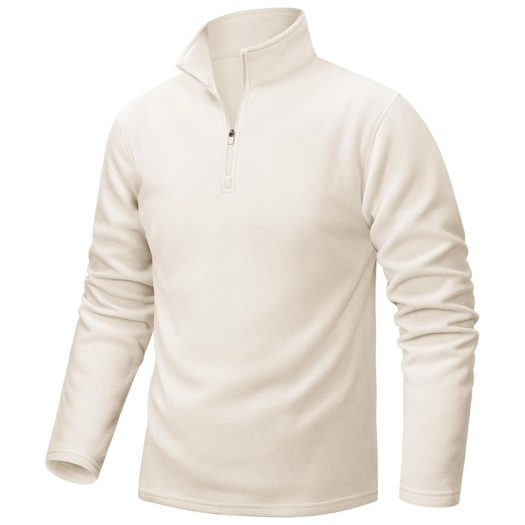TACVASEN Beige Men's Pullover Workout Fleece 1/4 Zip Uncw Vintage Sweatshirts