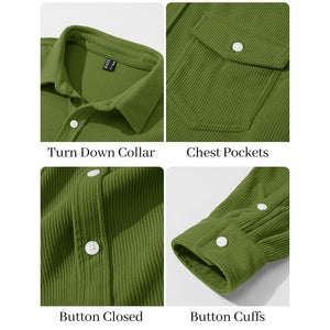 Men's Corduroy Jacket Casual Lightweight Shirt Jacket - B23M2024