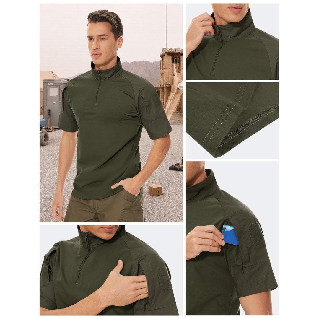 Men's Tactical Combat Shirt Ripstop Performance Tee