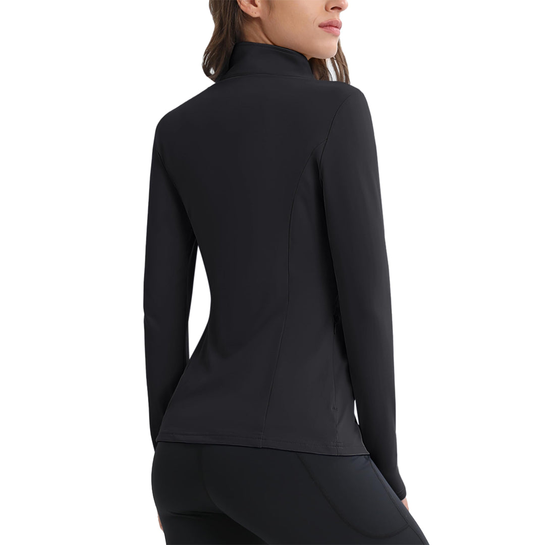 Women's Long Sleeve Quarter Zip Running Athletic Top - AT23W4103