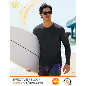 Men's UPF 50+ Fishing Swim Long Sleeve Shirts - C22M588