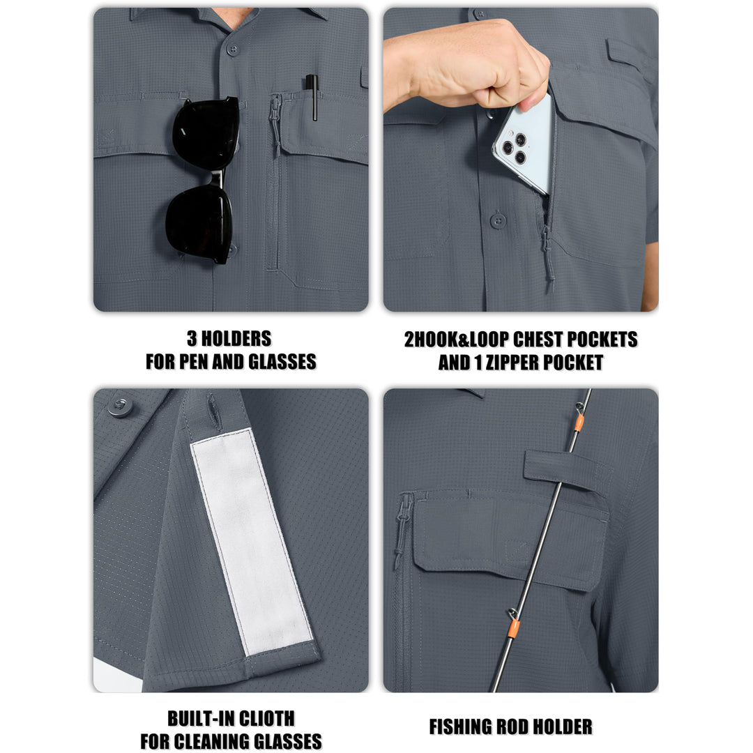 Men's Fishing Shirt UPF 50+ Lightweight Outdoor Shirt - AT23M3151