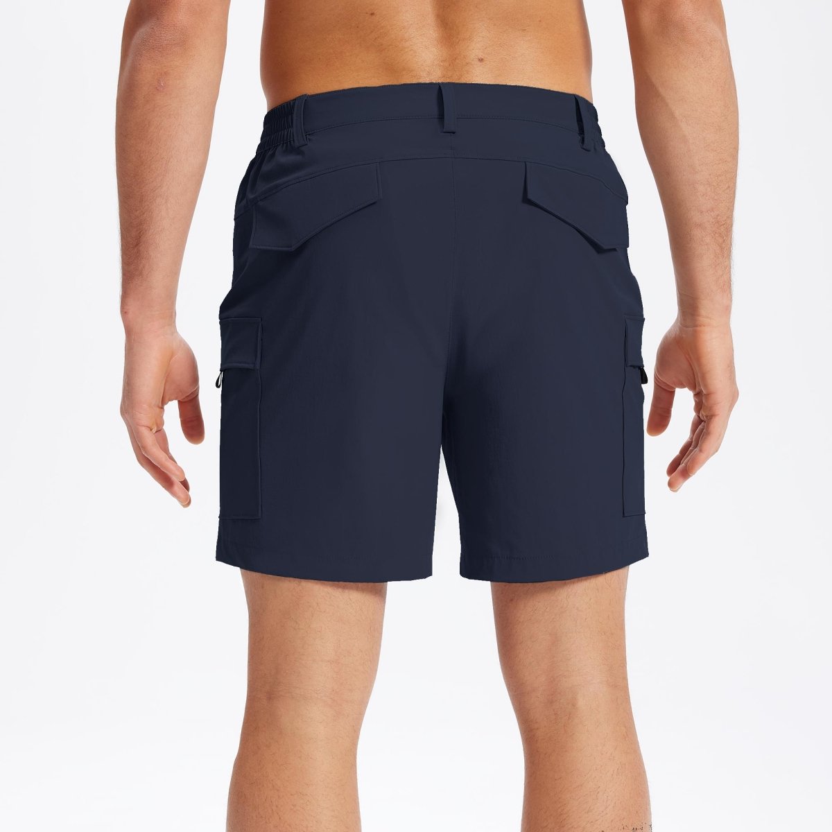 TACVASEN Navy Hiking Shorts Zippered Pockets