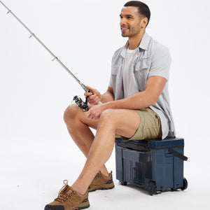 TACVASEN Khaki Hiking Shorts Zippered Pockets