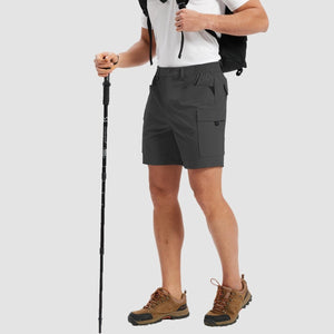 TACVASEN Dark Grey Hiking Shorts Zippered Pockets