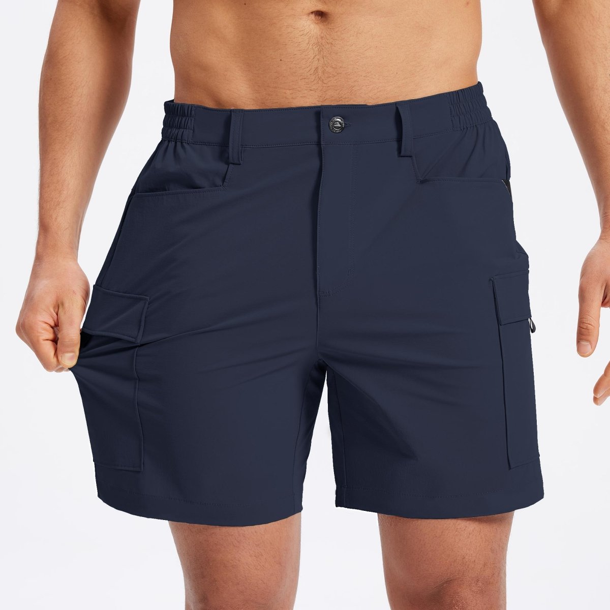 TACVASEN Navy Hiking Shorts Zippered Pockets