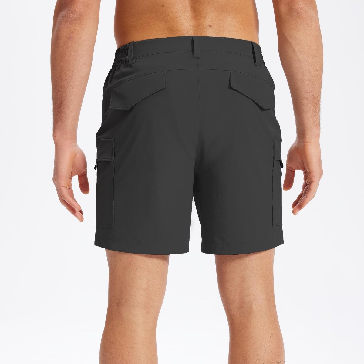 TACVASEN Dark Grey Hiking Shorts Zippered Pockets