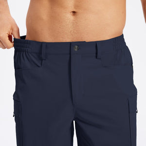 TACVASEN Navy Hiking Shorts Zippered Pockets