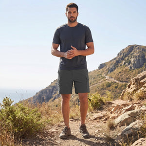 TACVASEN Dark Grey Hiking Shorts Zippered Pockets