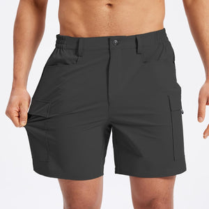 TACVASEN Dark Grey Hiking Shorts Zippered Pockets