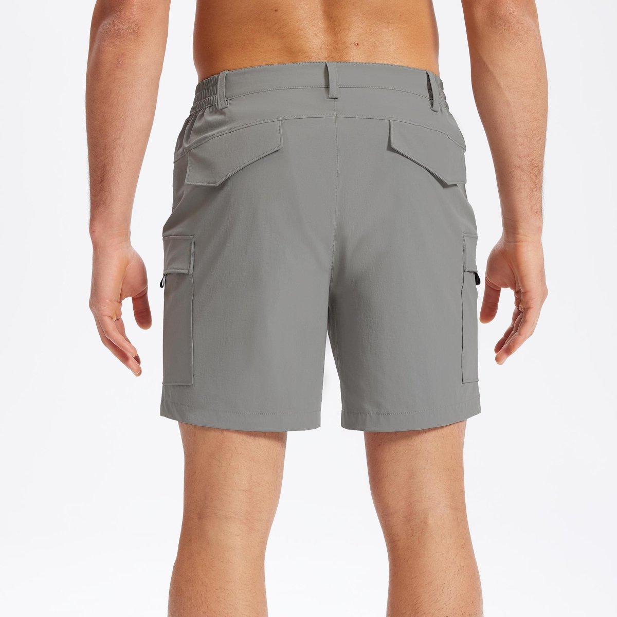 TACVASEN Medium Grey Hiking Shorts Zippered Pockets
