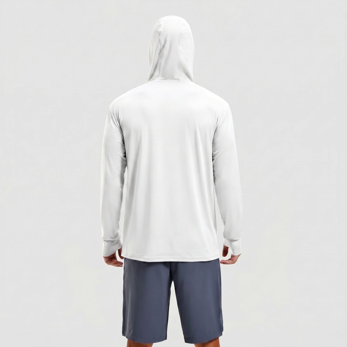 TACVASEN White Hoodie Lightweight Breathable Quick Dry UV Protection Outdoor Coat