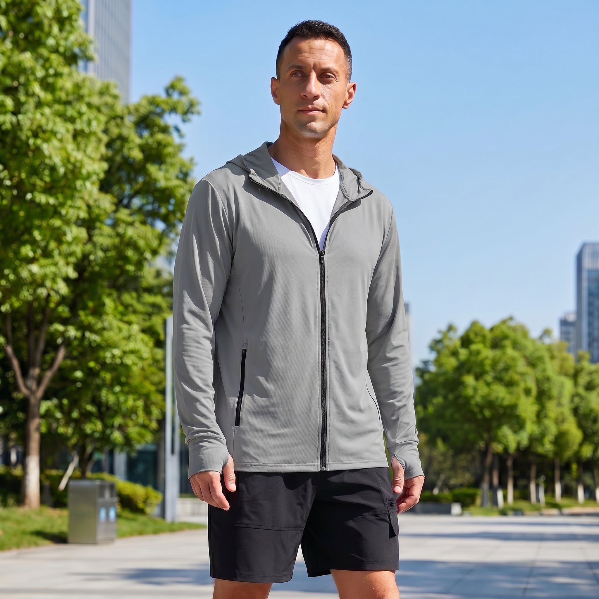Hoodie Lightweight Breathable Quick Dry UV Protection Outdoor Coat