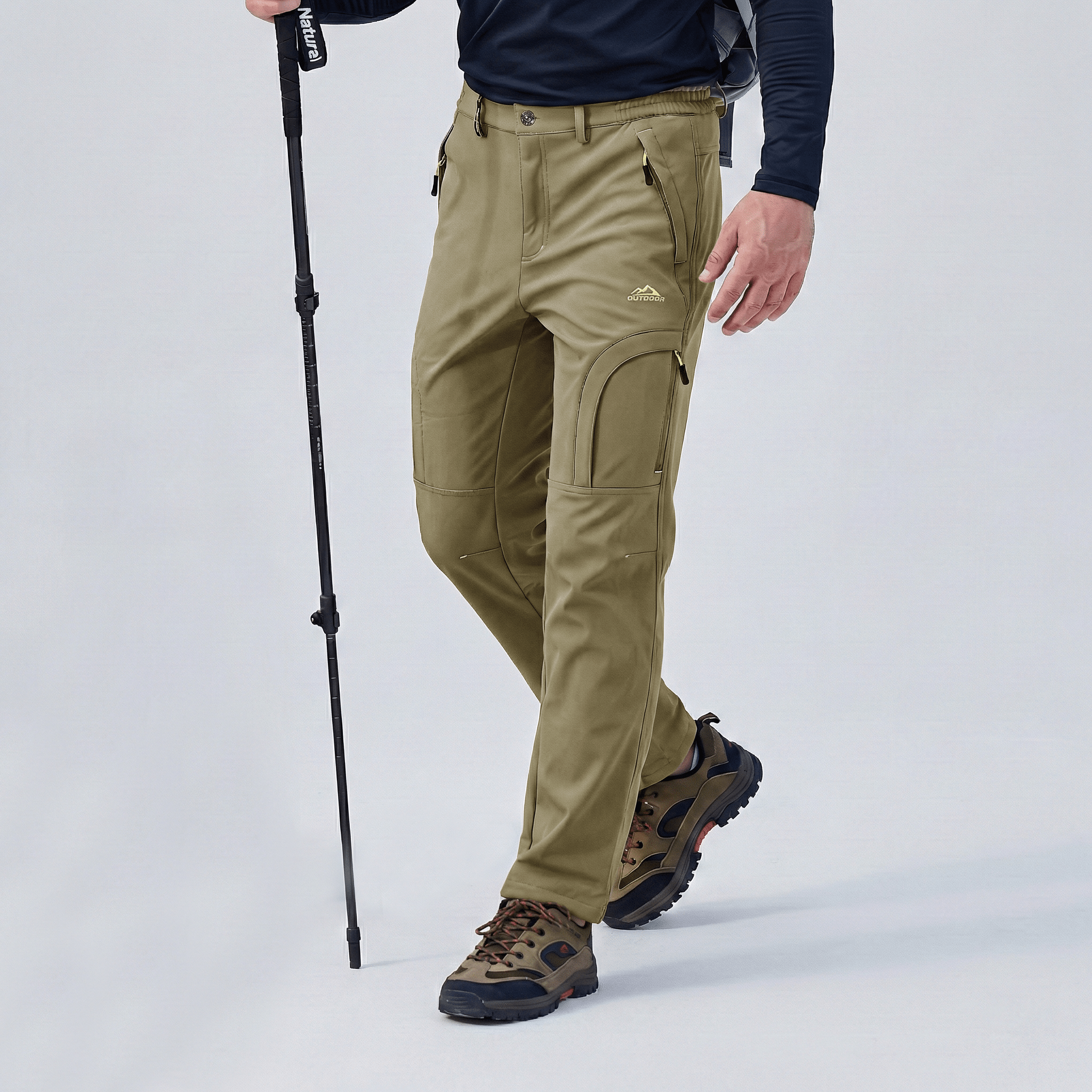 TACVASEN Black Insulated Fleece Lined Outdoor Snow Pants