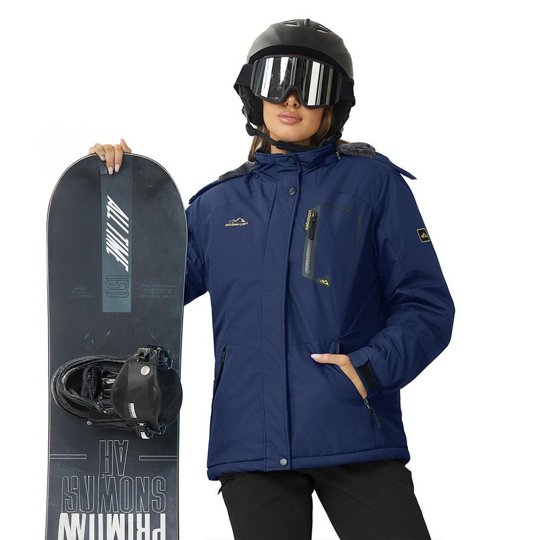 TACVASEN Navy Insulated Fleece Lined Winter Hiking Jacket