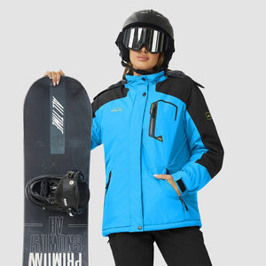 TACVASEN Blue Black Insulated Fleece Lined Winter Hiking Jacket