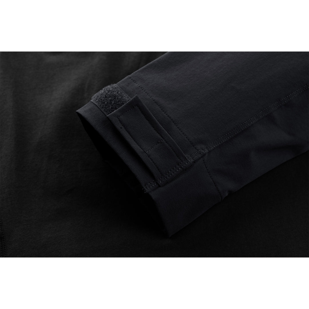 TACVASEN Black Ligthweight Quarter Zip Military T-Shirt