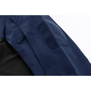 TACVASEN Navy Black Ligthweight Quarter Zip Military T-Shirt