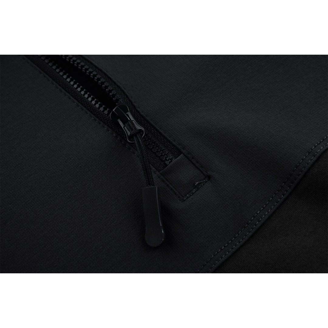 TACVASEN Black Ligthweight Quarter Zip Military T-Shirt