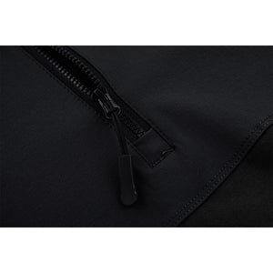 TACVASEN Black Ligthweight Quarter Zip Military T-Shirt
