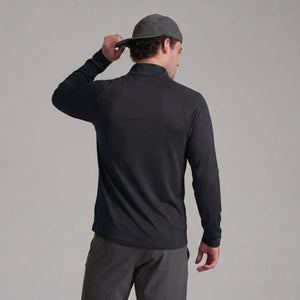 TACVASEN Black Long Sleeve Sun Shirt UPF 50+ Zip Fishing Running Rashguard
