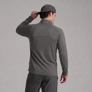 TACVASEN Dark Grey Long Sleeve Sun Shirt UPF 50+ Zip Fishing Running Rashguard
