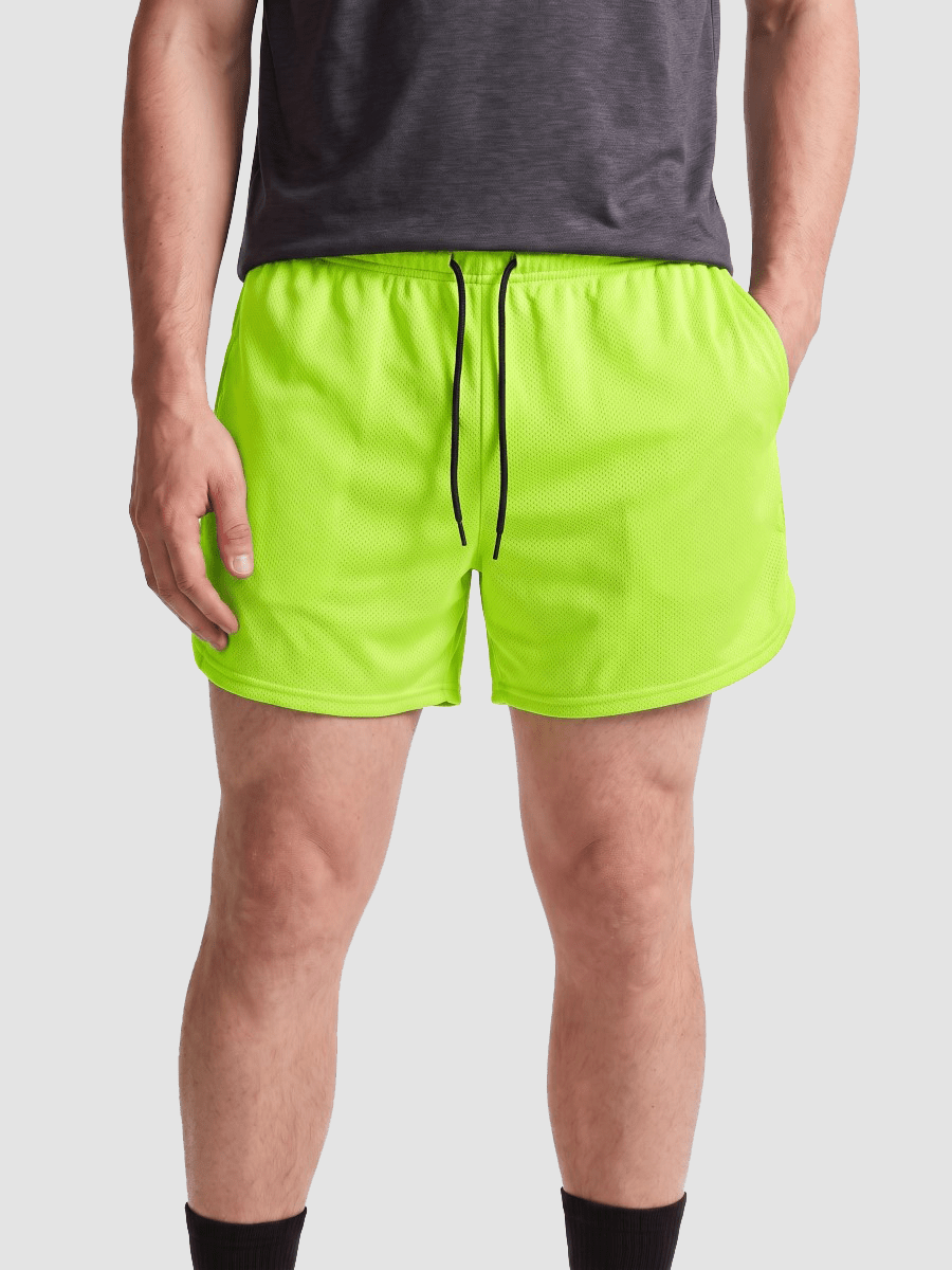 TACVASEN Fluorescent Green Men's 3 Inch Quick Dry Lightweight Athletic Shorts