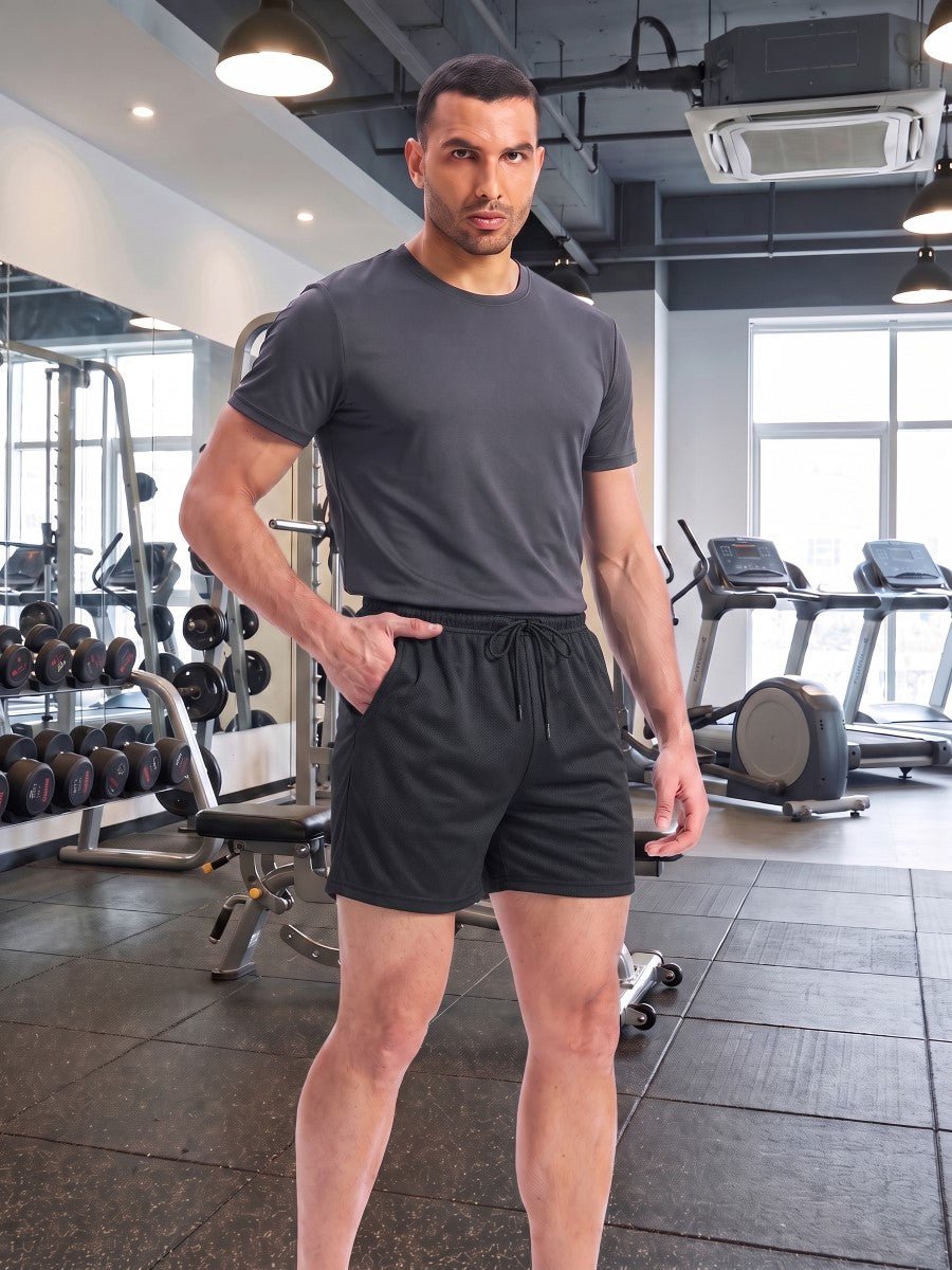 TACVASEN Black Men's 3 Inch Quick Dry Lightweight Athletic Shorts