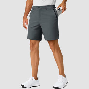 TACVASEN Dark Grey Men's 7 Inch Quick Dry Golf Shorts with 6 Pockets
