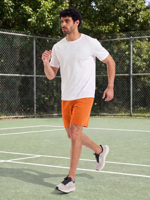 TACVASEN Orange Men's 7-inch Quick Dry Lightweight Athletic Running Shorts