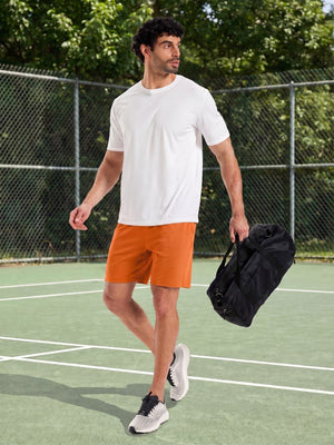 TACVASEN Orange Men's 7-inch Quick Dry Lightweight Athletic Running Shorts