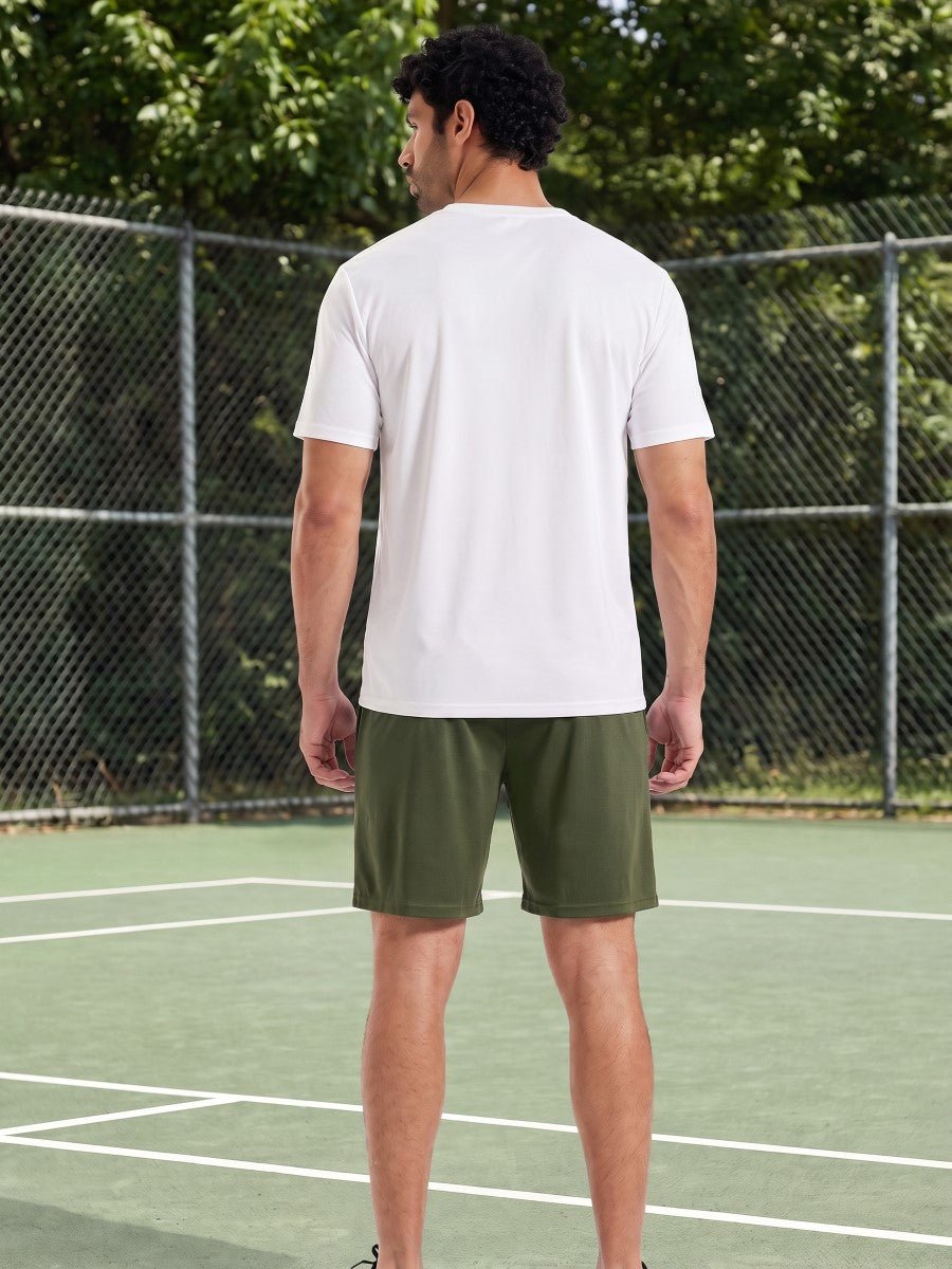 TACVASEN Army Green Men's 7-inch Quick Dry Lightweight Athletic Running Shorts