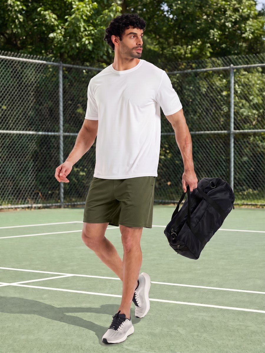 TACVASEN Army Green Men's 7-inch Quick Dry Lightweight Athletic Running Shorts