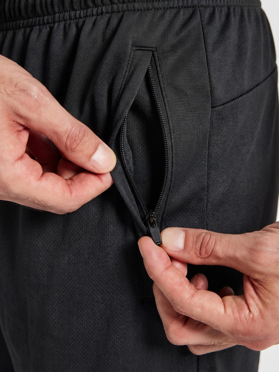 TACVASEN Black Men's 7-inch Quick Dry Lightweight Athletic Running Shorts