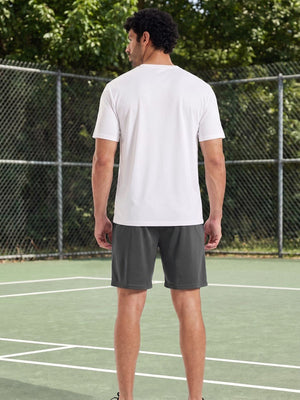 TACVASEN Dark Grey Men's 7-inch Quick Dry Lightweight Athletic Running Shorts