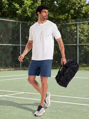 TACVASEN Blue Grey Men's 7-inch Quick Dry Lightweight Athletic Running Shorts