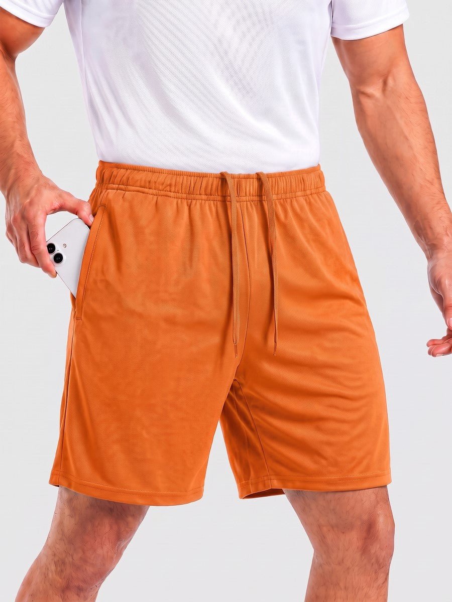 TACVASEN Orange Men's 7-inch Quick Dry Lightweight Athletic Running Shorts